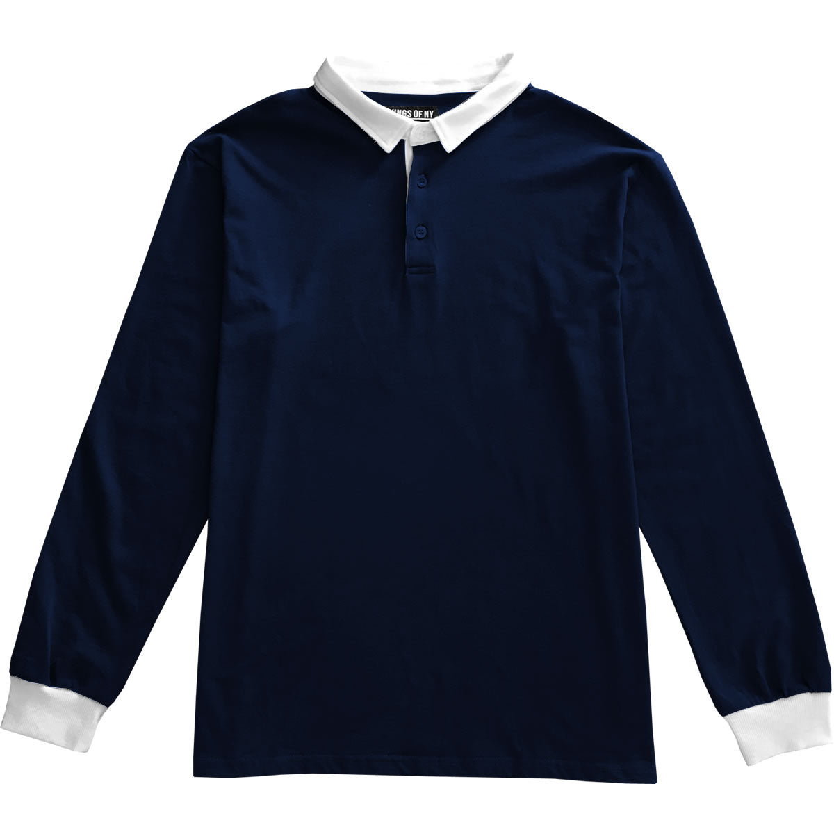 Solid Navy Blue with White Collar Mens ...